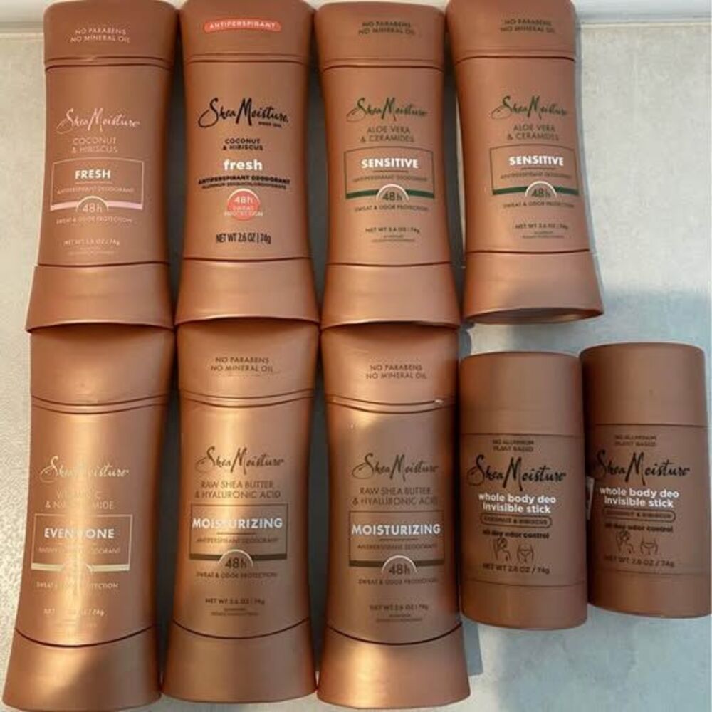 9 brand new shea moisture deodorant antiperspirant bundle set